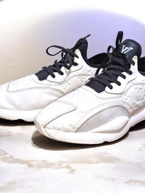 White & Black LV-Inspired Monogram Runner Men’s 11